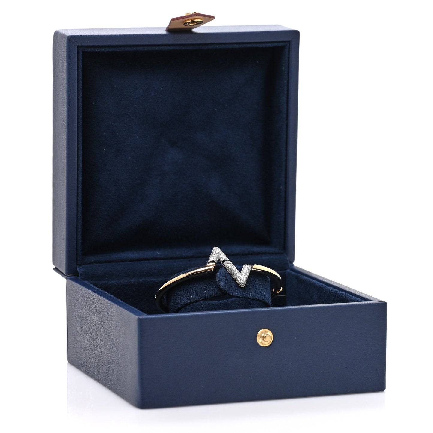 18K Yellow White Gold Diamond Volt Upside Down Bracelet