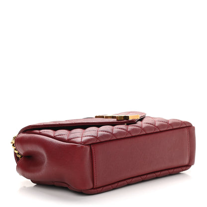 Saint Laurent Sheepskin Tri-Quilt Monogram Medium Soft Envelope Bag Red 4 of 9