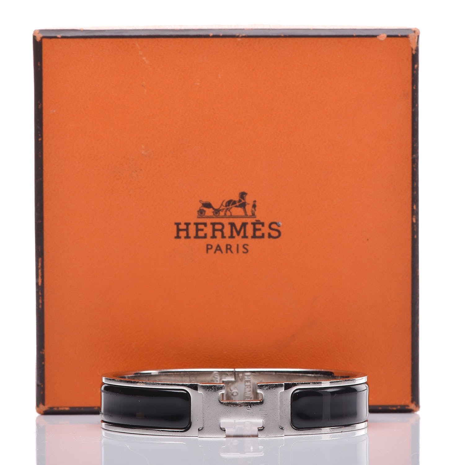 Hermes Enamel Narrow Clic Clac H Bracelet PM Black 5 of 6