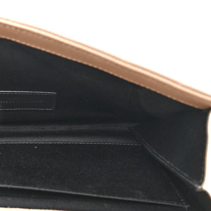 Saint Laurent Grain De Poudre Textured Mixed Matelasse Triquilt Monogram Clutch Dark Beige 5 of 7