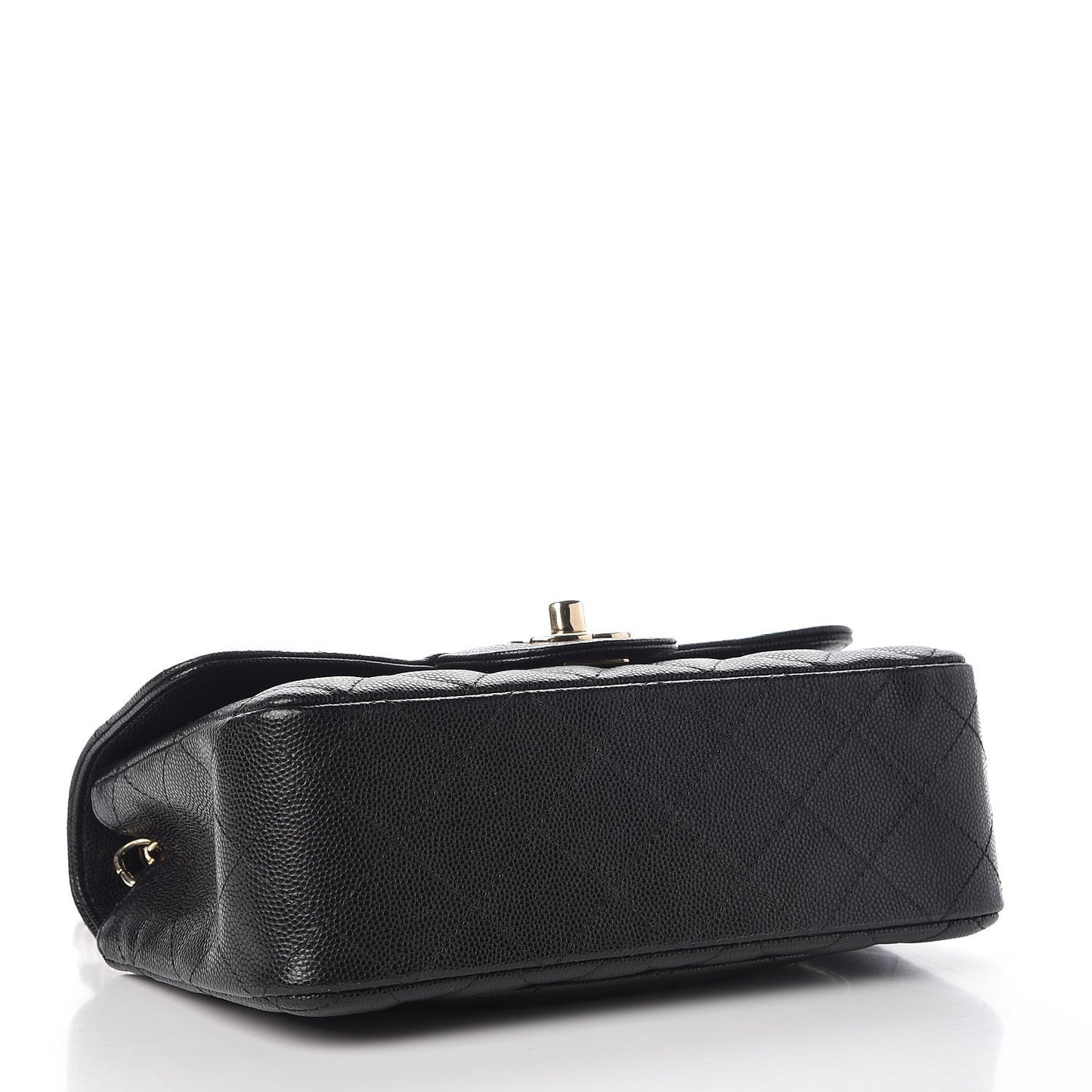 Caviar Quilted Mini Rectangular Flap Black