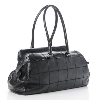 Chanel Caviar Square Stitched Large Satchel Black 4 of 8