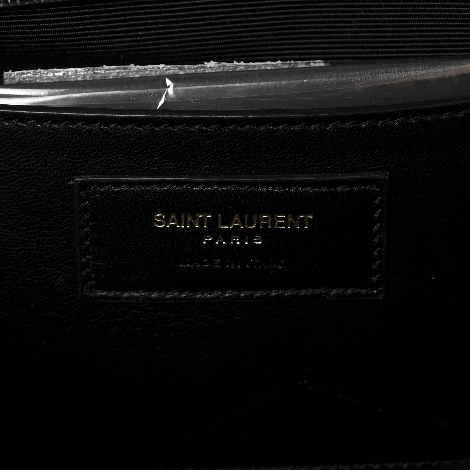 Saint Laurent Grain De Poudre Monogram Cassandre Clutch Black 6 of 6