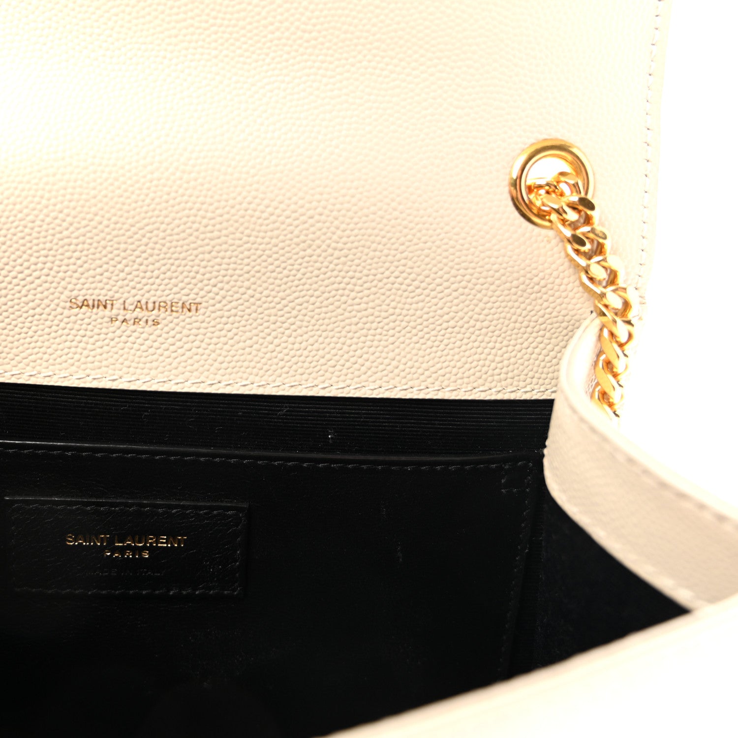 Saint Laurent Grain De Poudre Small Monogram Kate Satchel Crema Soft 6 of 9