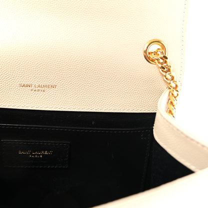 Saint Laurent Grain De Poudre Small Monogram Kate Satchel Crema Soft 6 of 9