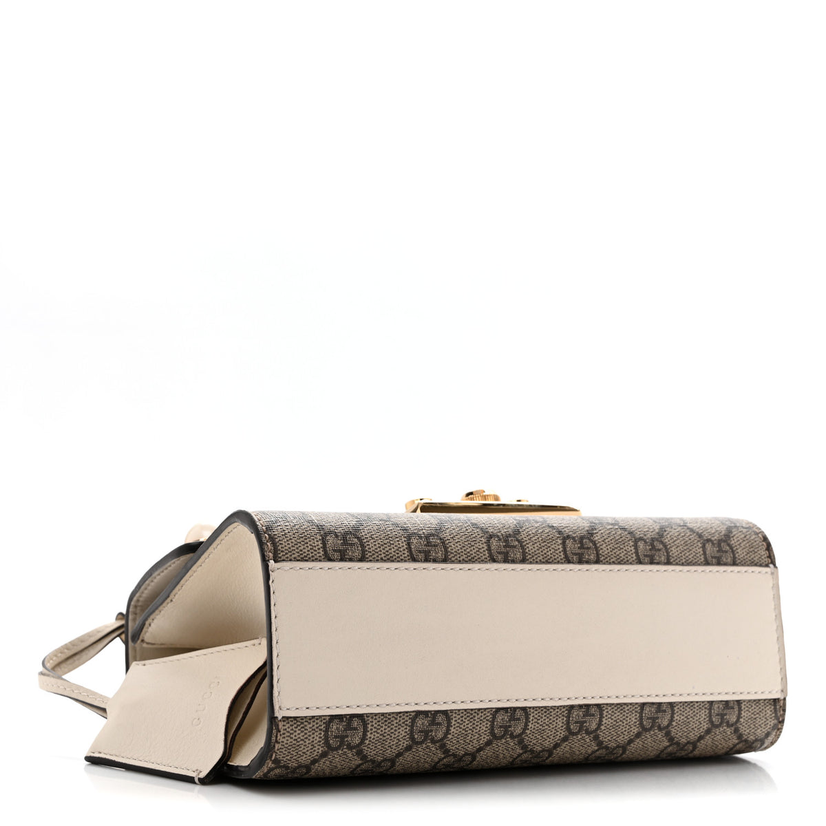 Gucci GG Supreme Monogram Studded Small Padlock Shoulder Bag White 4 of 14
