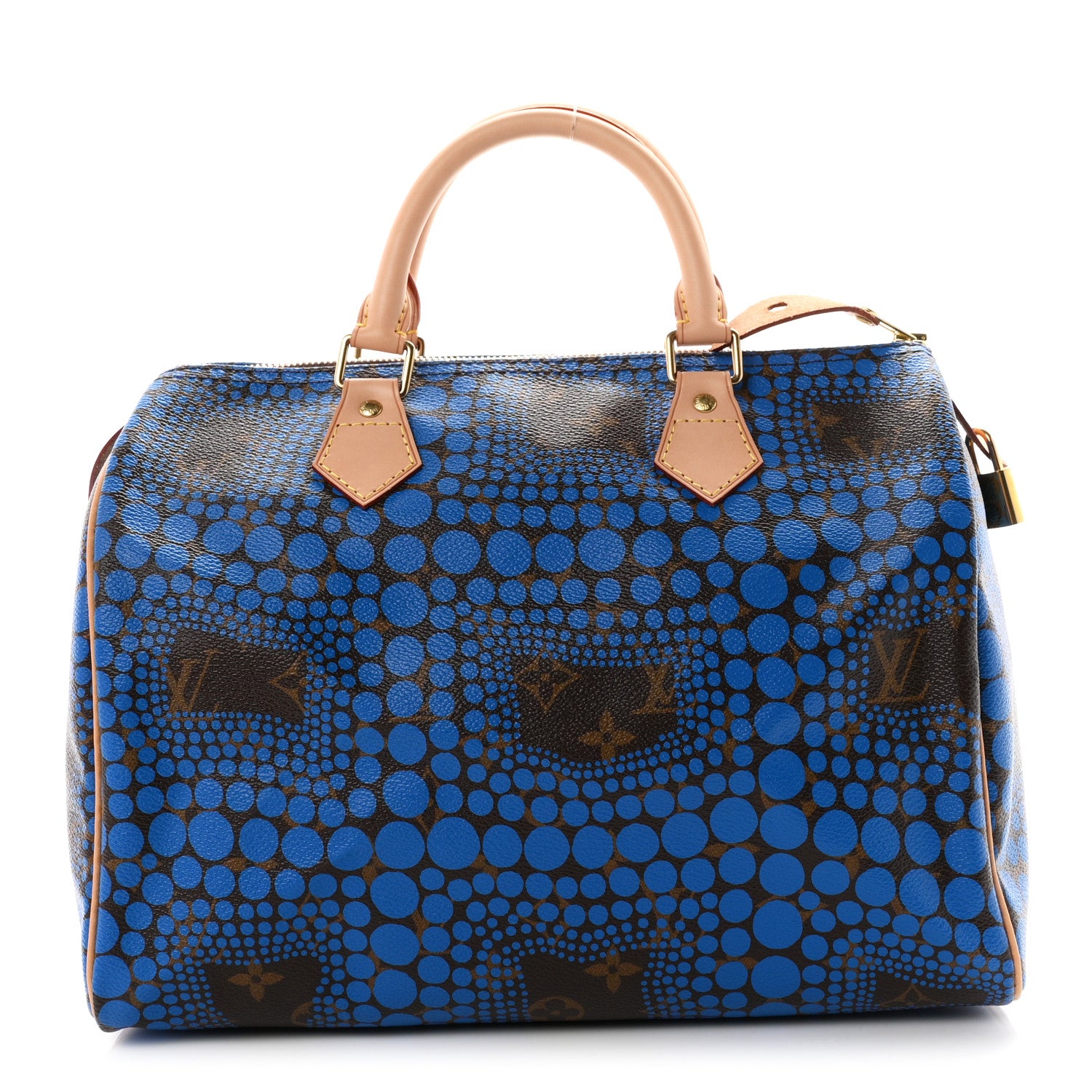 Louis Vuitton Monogram Kusama Town Speedy 30 Blue 1 of 10