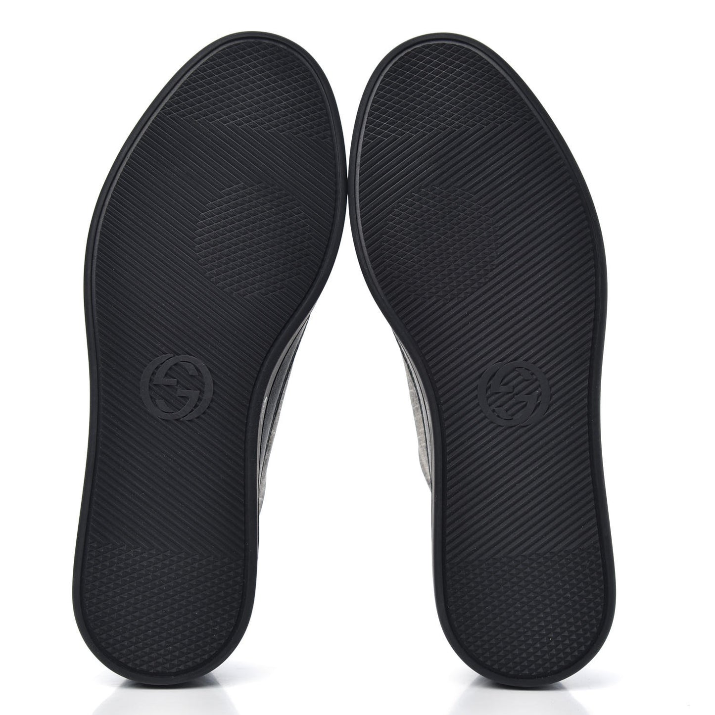 GG Supreme Monogram Mens Low Top Sneakers 4.5 Black Beige Ebony