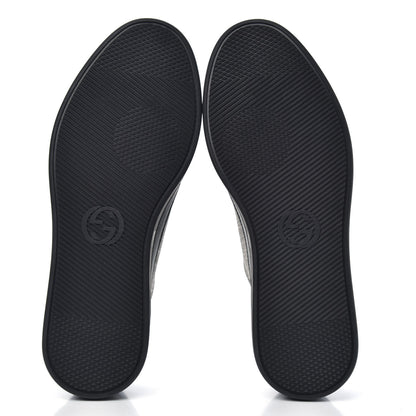 Gucci GG Supreme Monogram Mens Low Top Sneakers 4.5 Black Beige Ebony 5 of 8