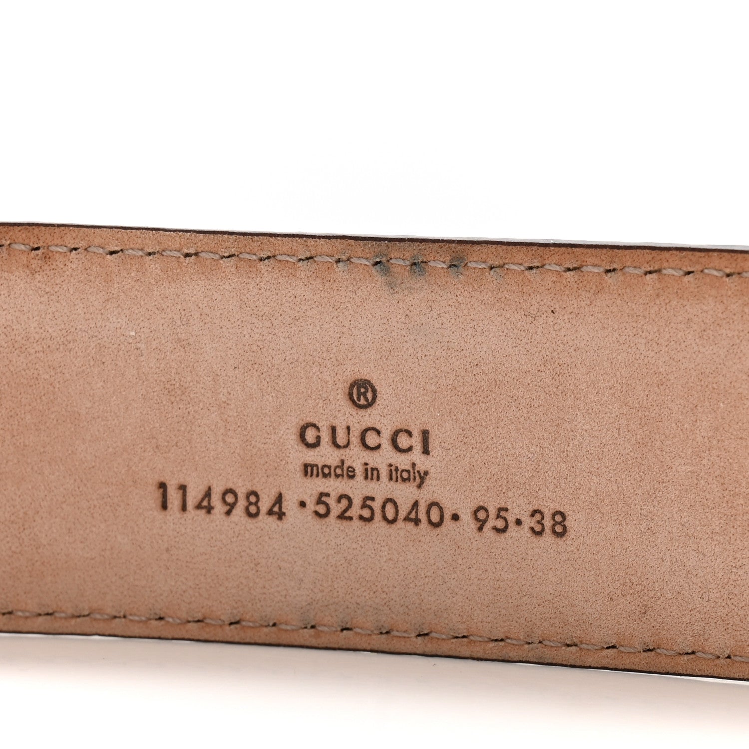 Gucci Guccissima Interlocking G Belt 95 38 Off White 5 of 8