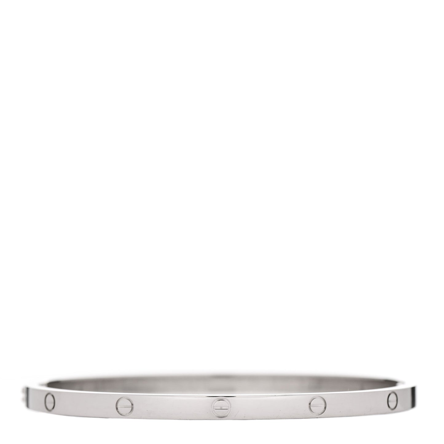 18K White Gold Small LOVE Bracelet 17