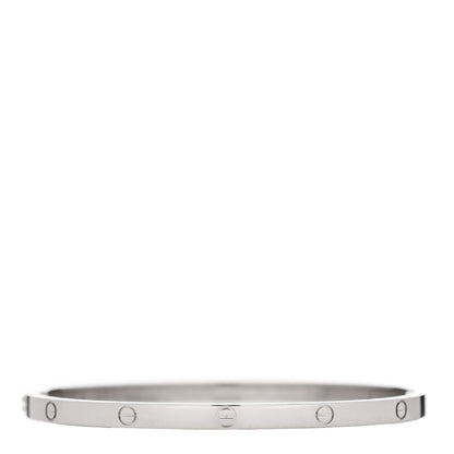 Cartier 18K White Gold Small LOVE Bracelet 17 2 of 5