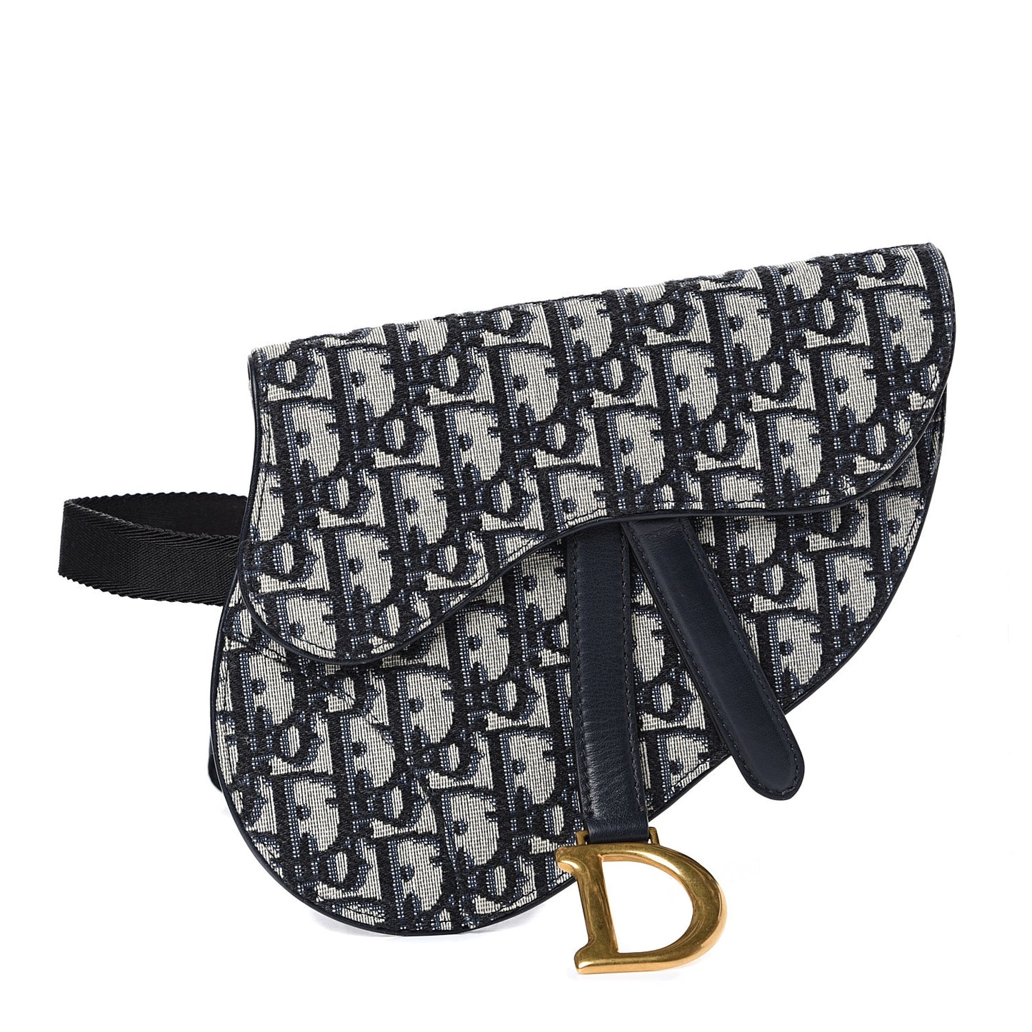 Oblique Saddle Belt Bag Blue
