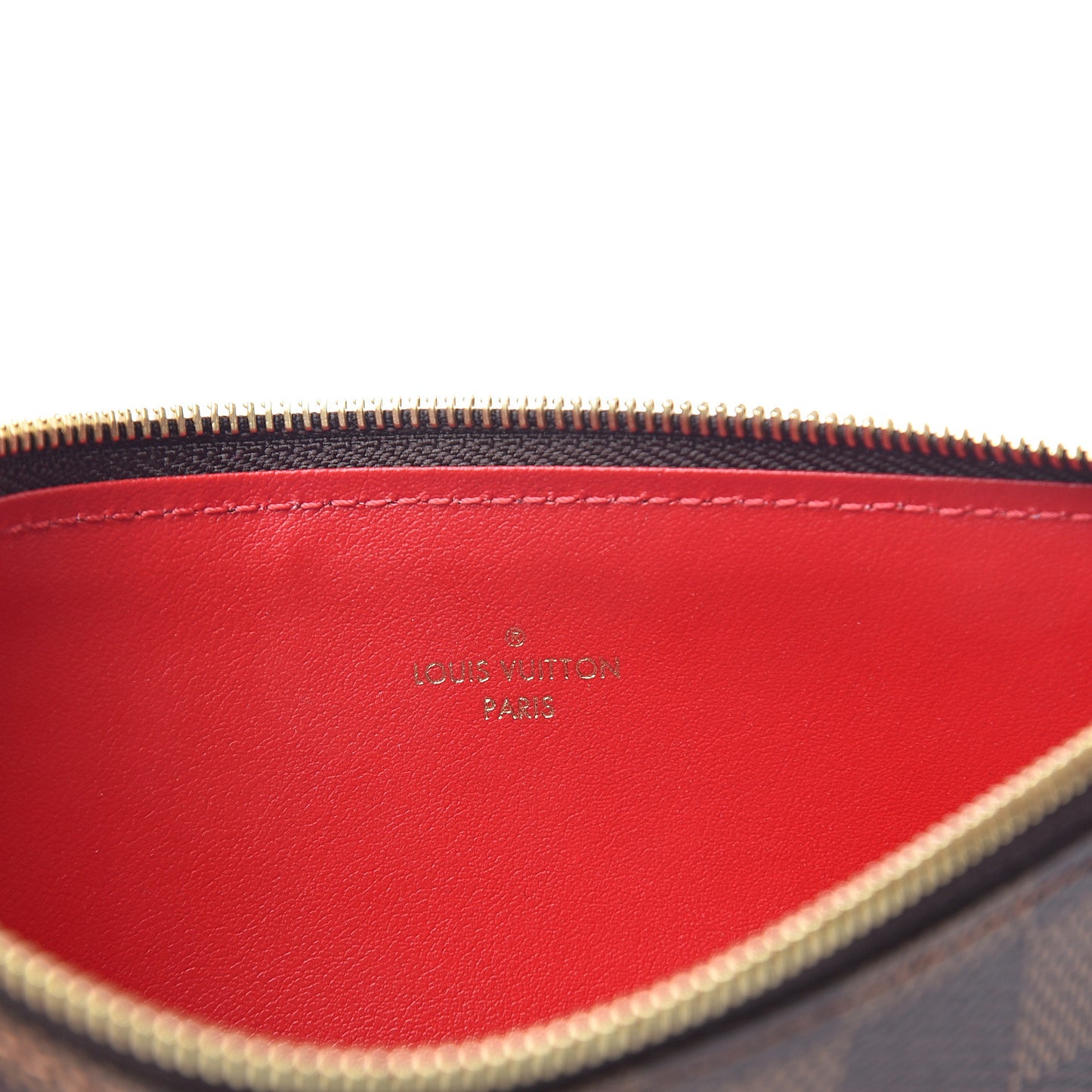 Damier Ebene Felicie Chain Wallet Zippered Insert