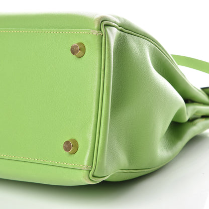 Hermes Veau Gulliver Kelly Retourne 32 Vert Cru 36 of 46