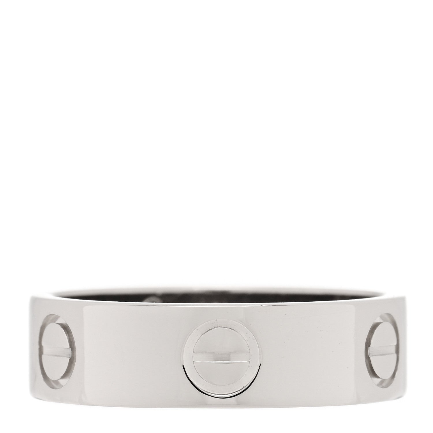Cartier 18K White Gold 5.5mm LOVE Ring 55 7.25 1 of 3