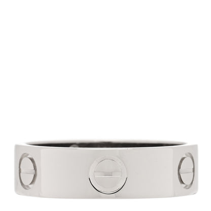 Cartier 18K White Gold 5.5mm LOVE Ring 55 7.25 1 of 3