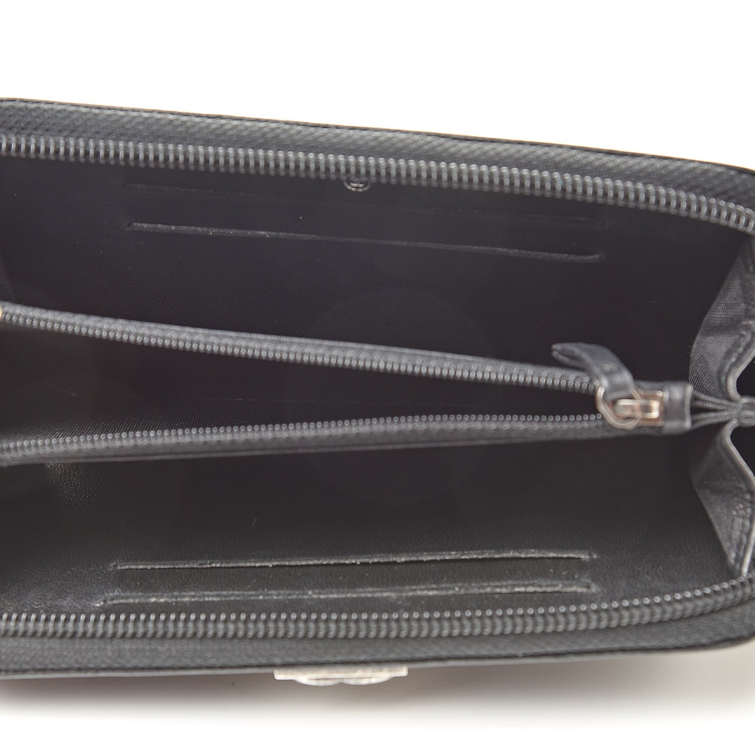 Chanel Caviar Quilted Small Boy Zip Around Wallet Black 5 of 10