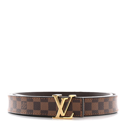 Louis Vuitton Mini Damier Ebene 25mm LV Initiales Belt 90 36 1 of 8