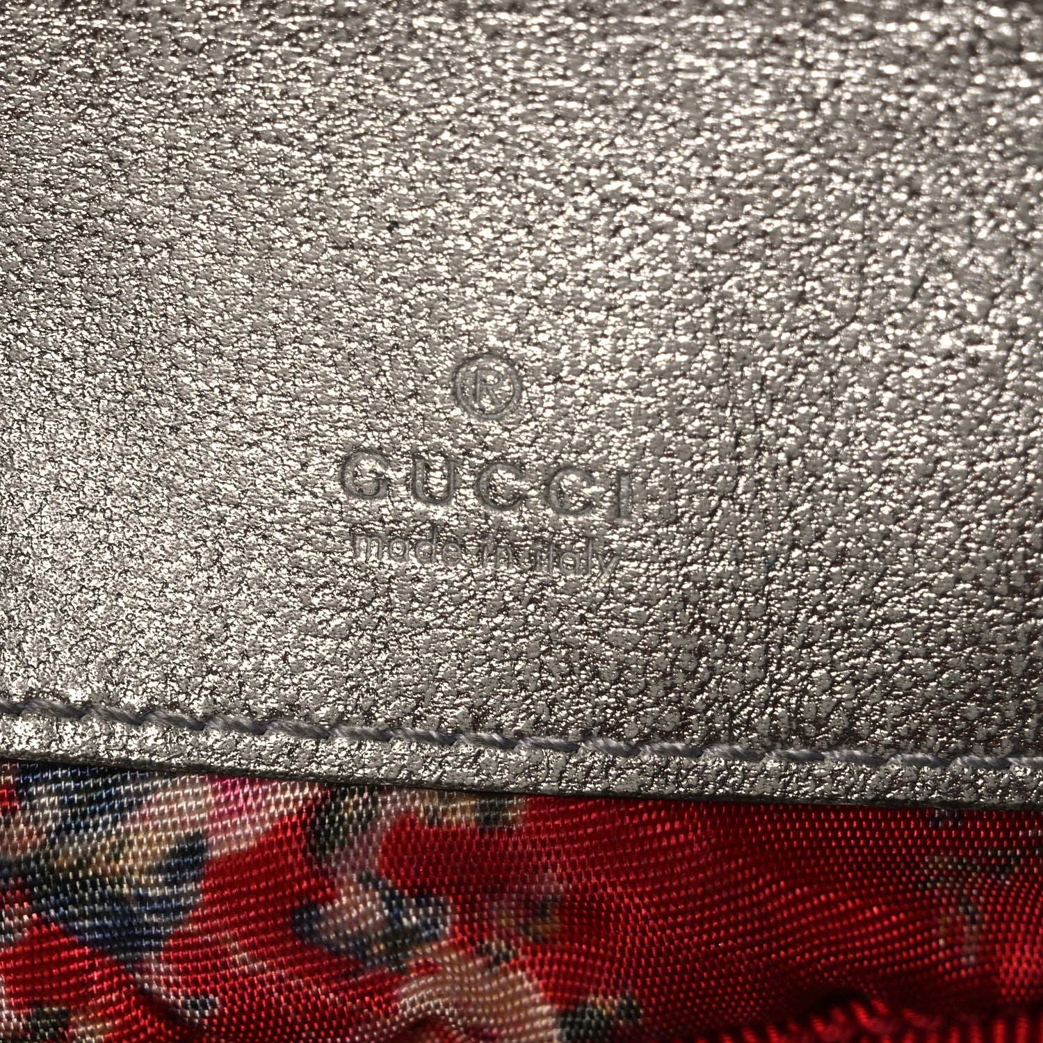 Gucci Laminated Nappa Web Trapuntata Mini GG Shoulder Bag Argento 6 of 11