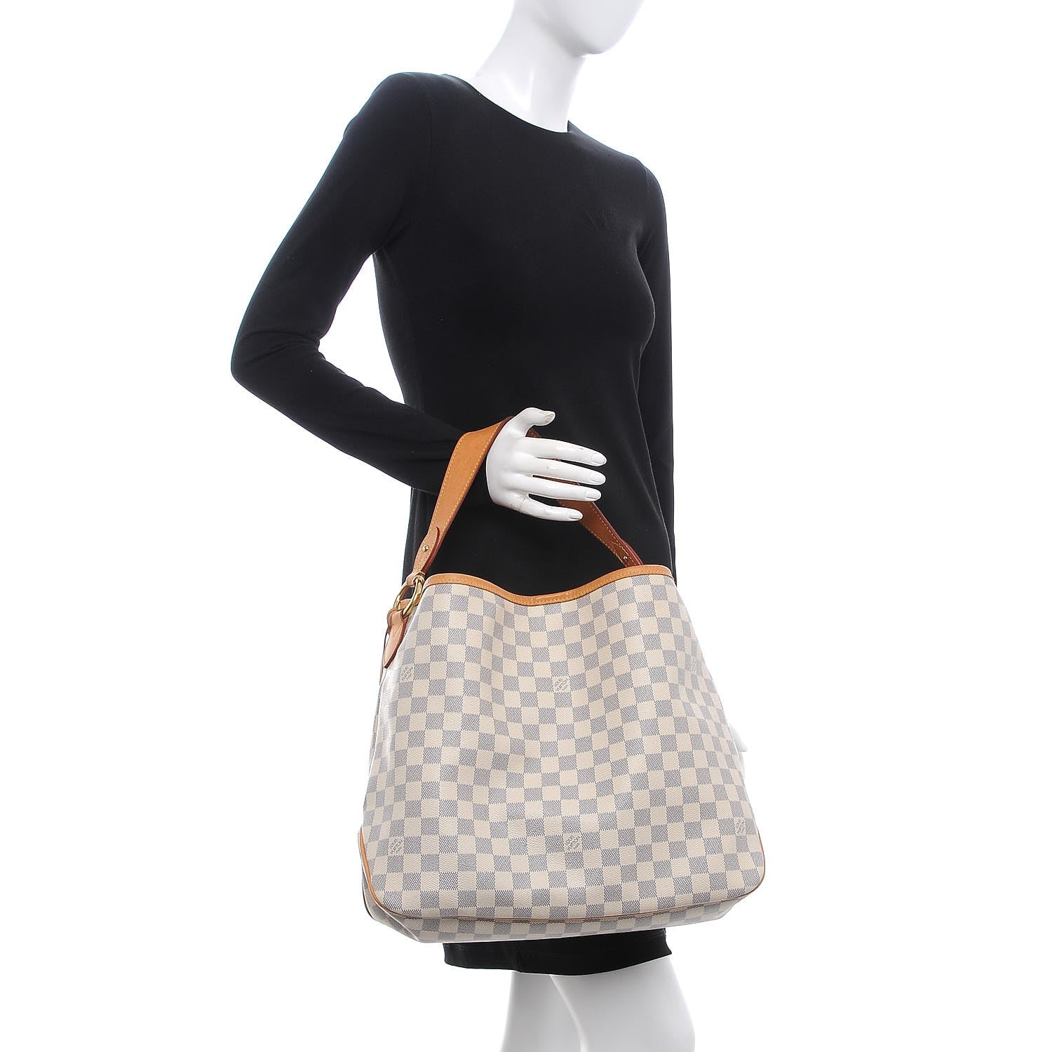Louis Vuitton Damier Azur Delightful MM Pink 2 of 11