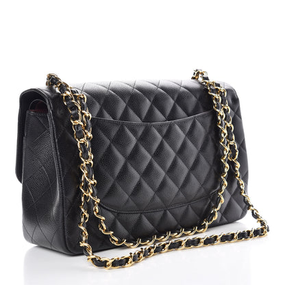 Chanel Caviar Quilted Jumbo Double Flap Black 3 of 10