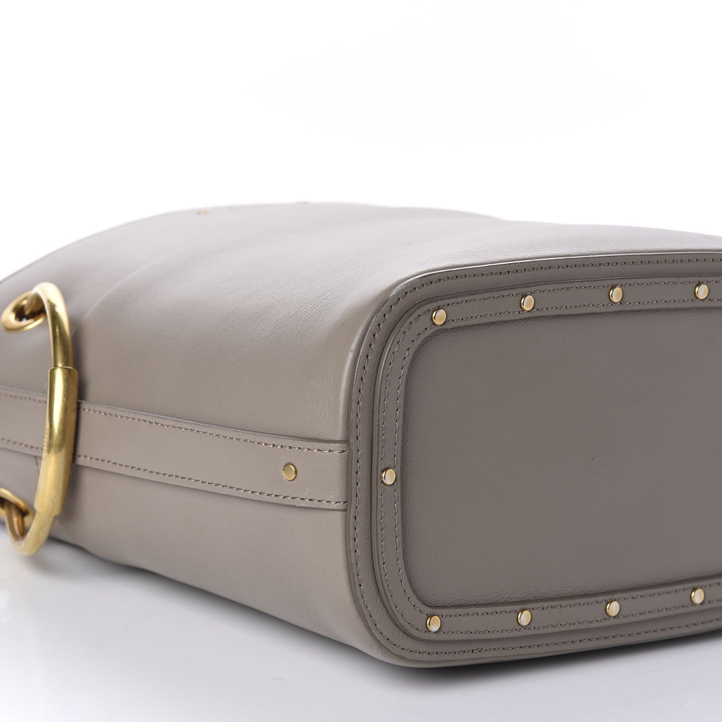 Smooth Calfskin Small Roy Bucket Bag Motty Grey
