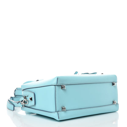 MCM Calfskin Small Cherry Blossom Ella Boston Liquid Blue 4 of 9