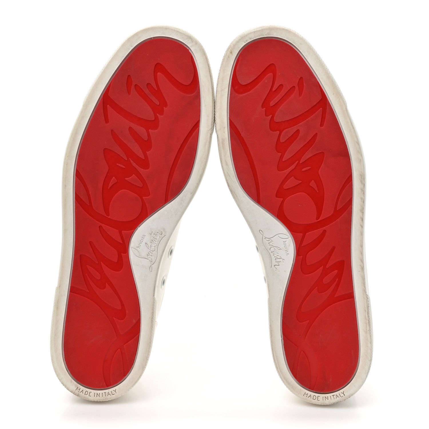 Christian Louboutin Calfskin Vieira Flat Sneakers 38 White 5 of 11