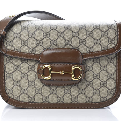 Gucci GG Supreme Monogram Horsebit 1955 Shoulder Bag Beige Brown Sugar 8 of 12