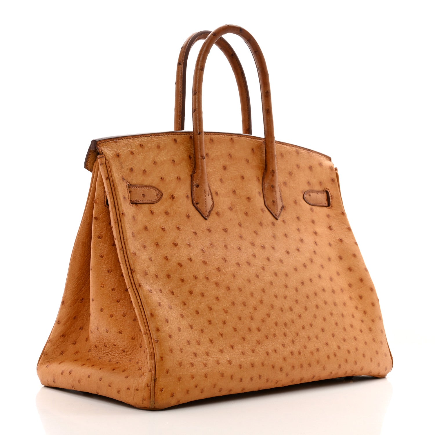 Hermes Ostrich Birkin 35 Gold 3 of 13