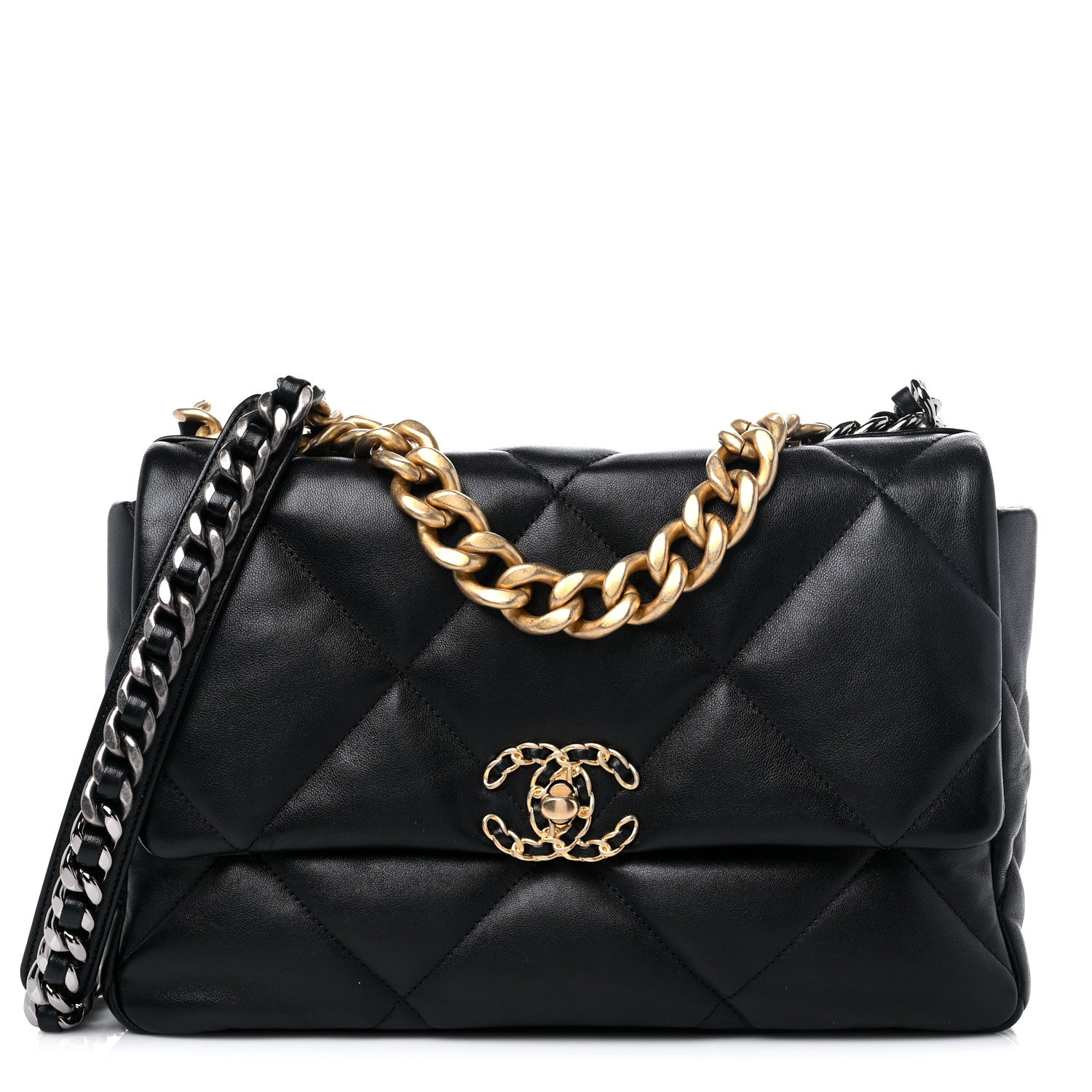 Chanel Lambskin Quilted Large Chanel 19 Flap Black 1 of 11