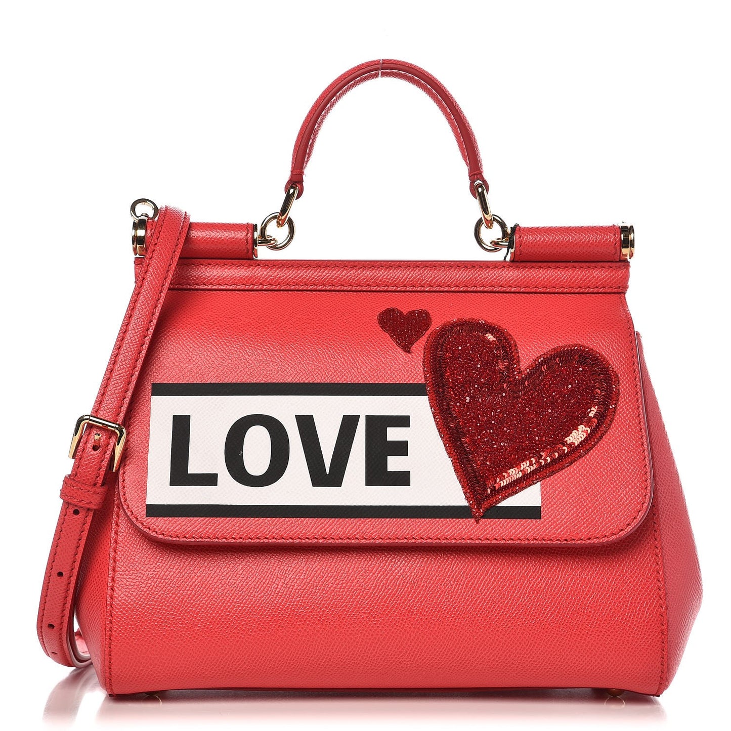 Dauphine Love Medium Miss Sicily Satchel Red