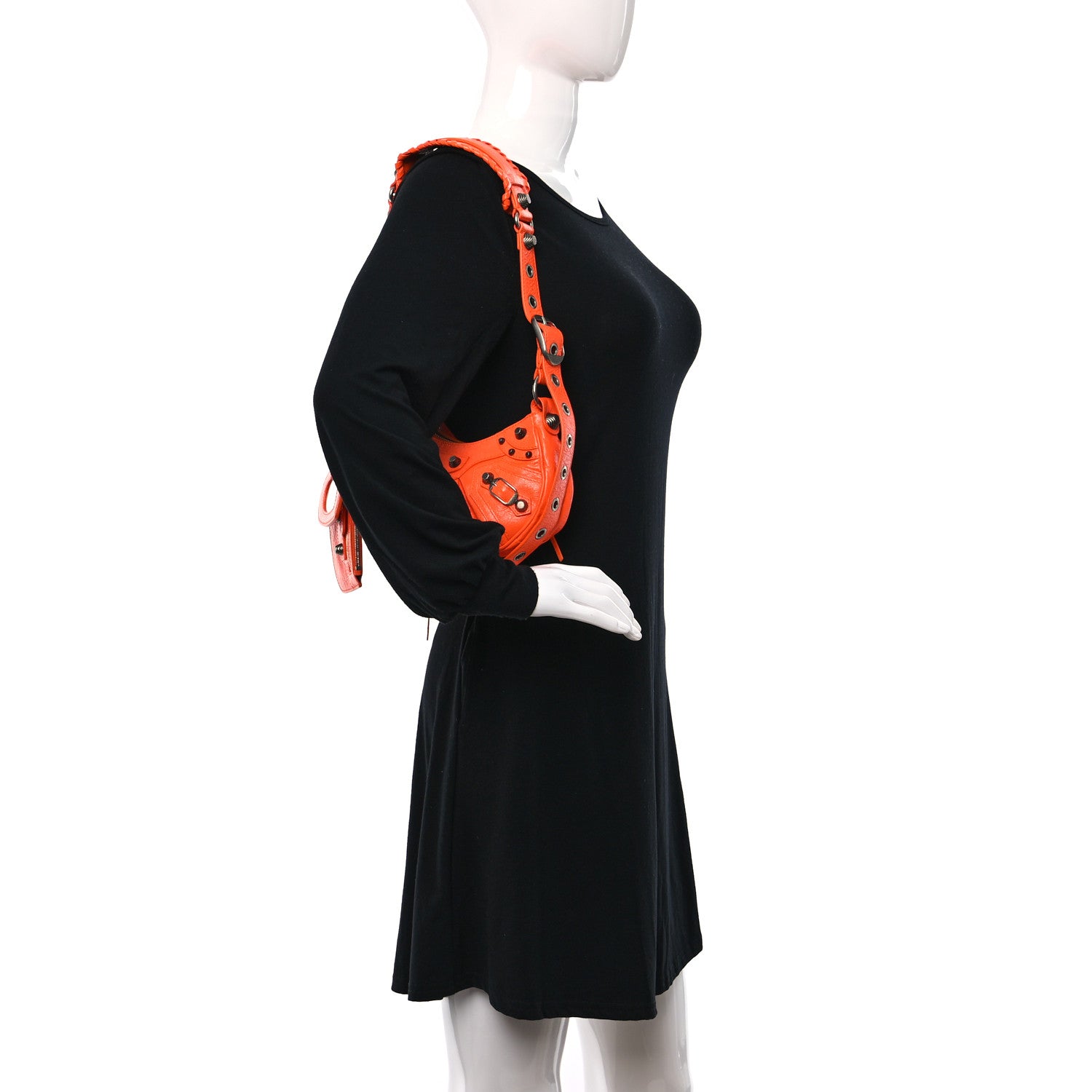 Balenciaga Agneau Arena Le Cagole Shoulder Bag XS Orange 2 of 8