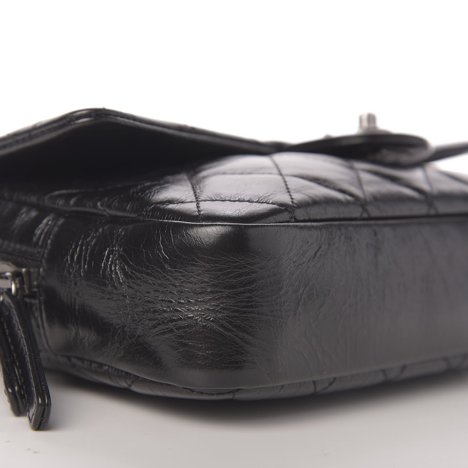 Chanel Glazed Calfskin Medium Duo Color Flap Black 8 of 11