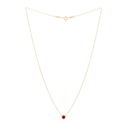 Tiffany 18K Yellow Gold Ruby Elsa Peretti Color By The Yard Pendant Necklace 2 of 5