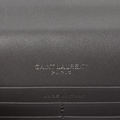 Saint Laurent Smooth Calfskin Classic Monogram Kate Tassel Chain Wallet Grey 6 of 7