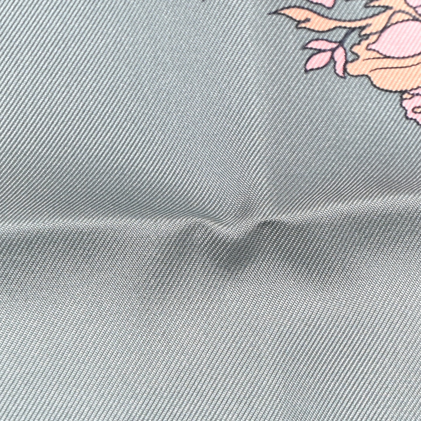 Silk Robe Legere Scarf 90 Gris Corail Rose Pourpre