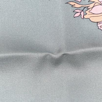 Hermes Silk Robe Legere Scarf 90 Gris Corail Rose Pourpre 5 of 12