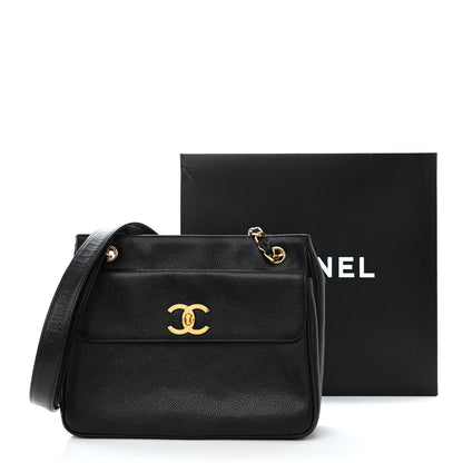 Chanel Caviar Flap Shoulder Bag Black 13 of 13