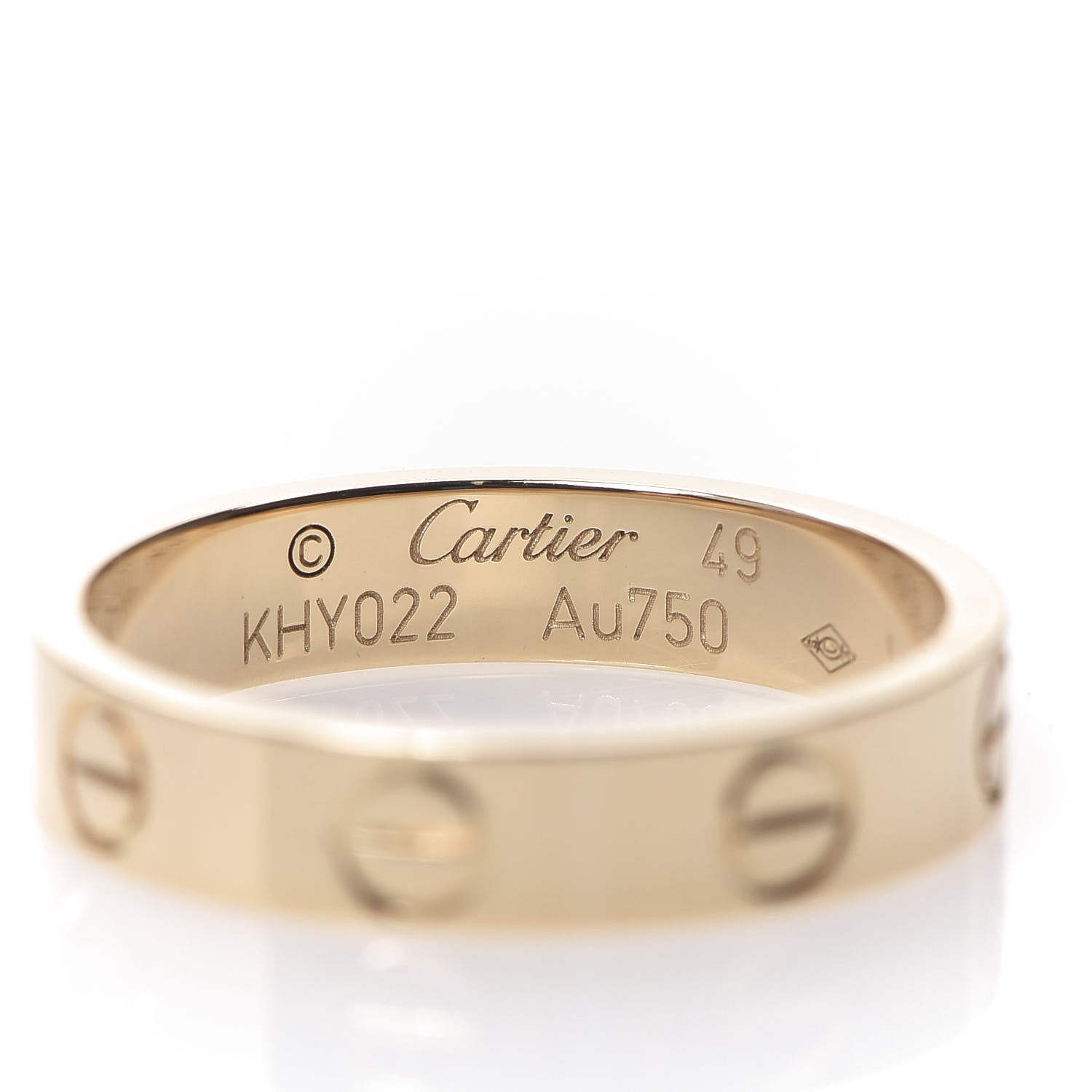 Cartier 18K Yellow Gold 3.5mm LOVE Wedding Band Ring 49 5 3 of 3