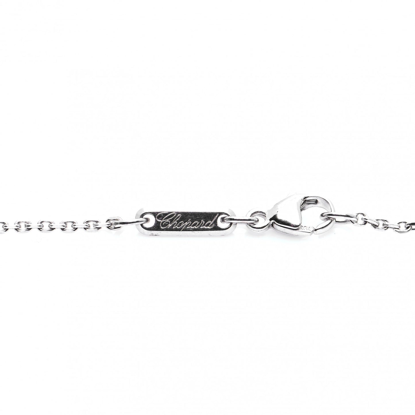 18K White Pink Gold Happy Diamond Heart Drop Necklace