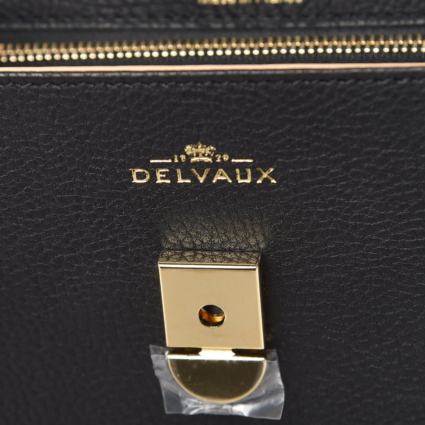 Grained Calfskin MM Metal Frame Tempete Satchel Black