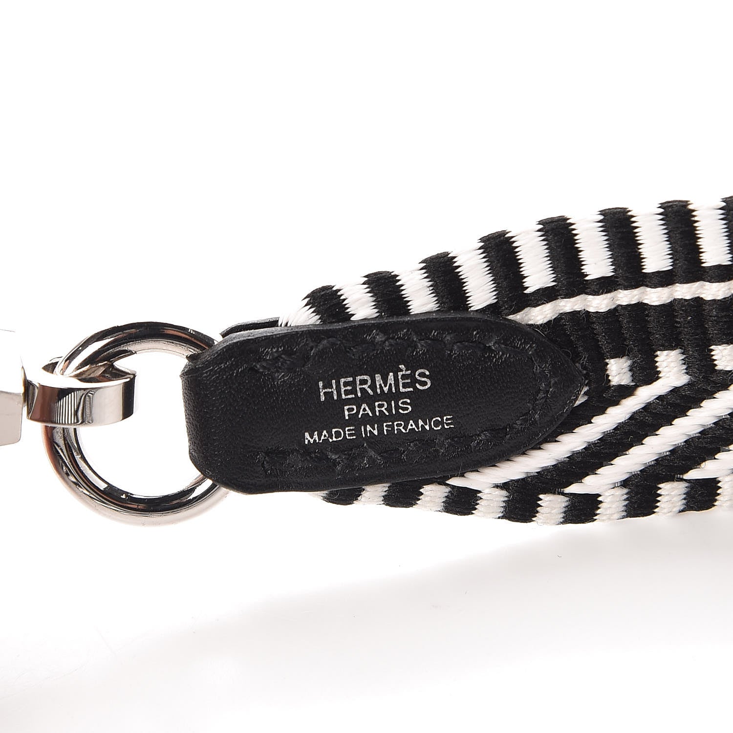 Hermes Toile Swift 25mm Sangle Cavale Shoulder Strap Black Ecru 3 of 4