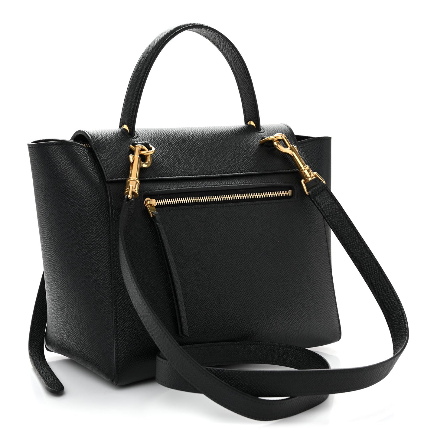 Grained Calfskin Micro Belt Bag Black
