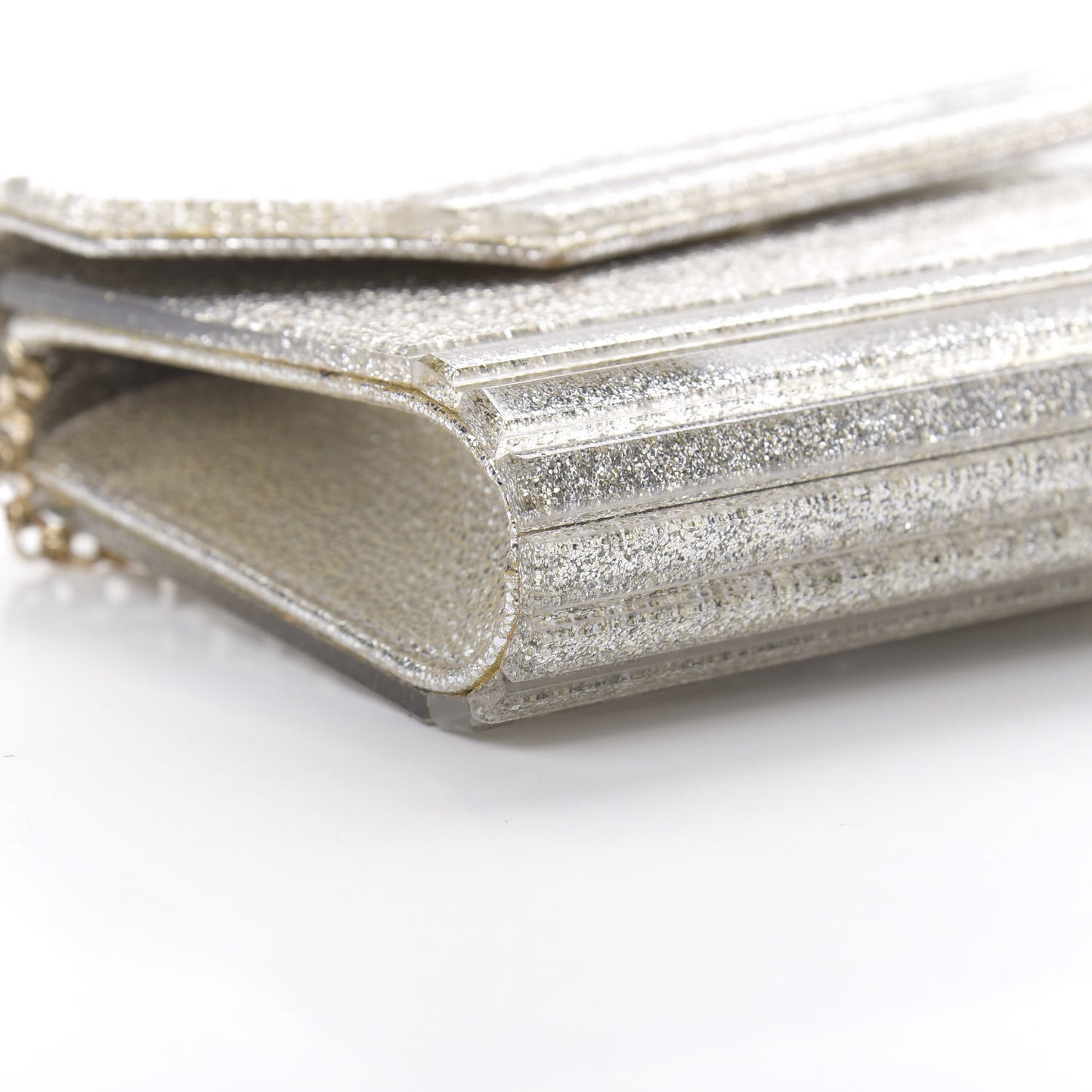 Acrylic Glitter Candy Clutch Champagne