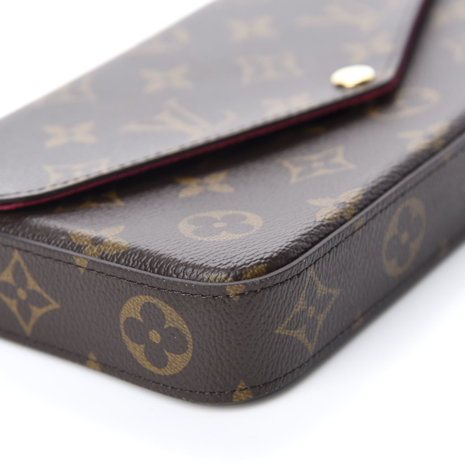 Louis Vuitton Monogram Pochette Felicie Chain Wallet Fuchsia 6 of 13