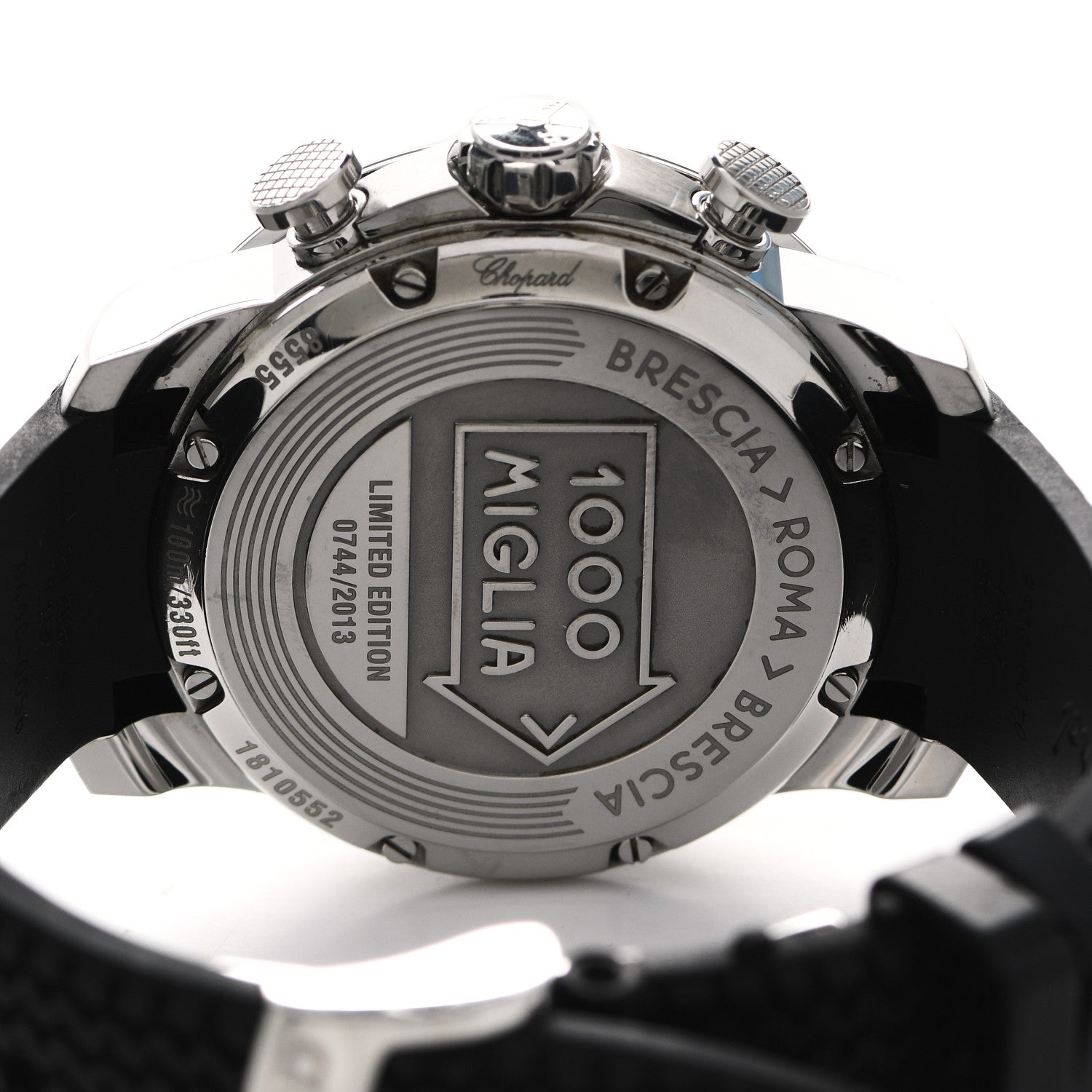 Chopard Stainless Steel Rubber 44mm Mille Miglia Chronograph Automatic Watch Black 4 of 4