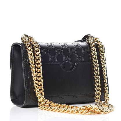 Gucci Guccissima Small Padlock Shoulder Bag Black 3 of 10