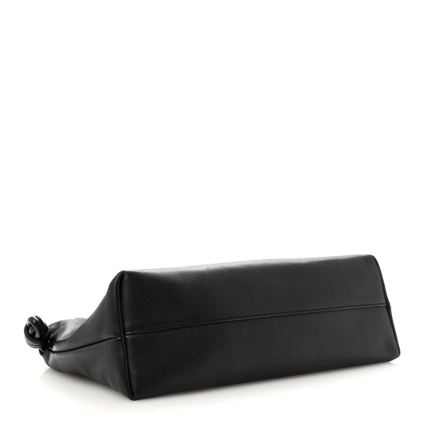 Mellow Nappa Medium Donut Chain Flamenco Knot Clutch Black